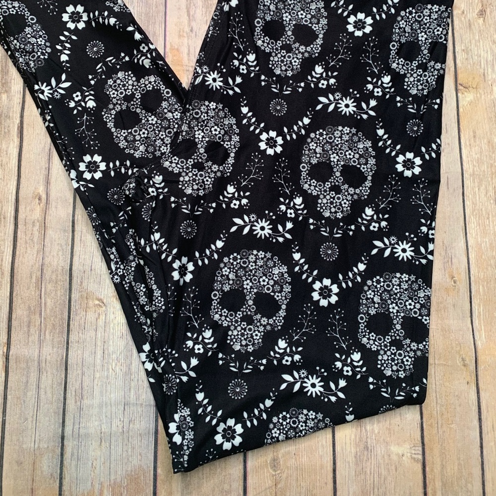 Floral Skull Leggings TC2